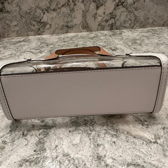 Tory Burch Ella PVC Vinyl Clear Mini Tote bag - Picture 7 of 11